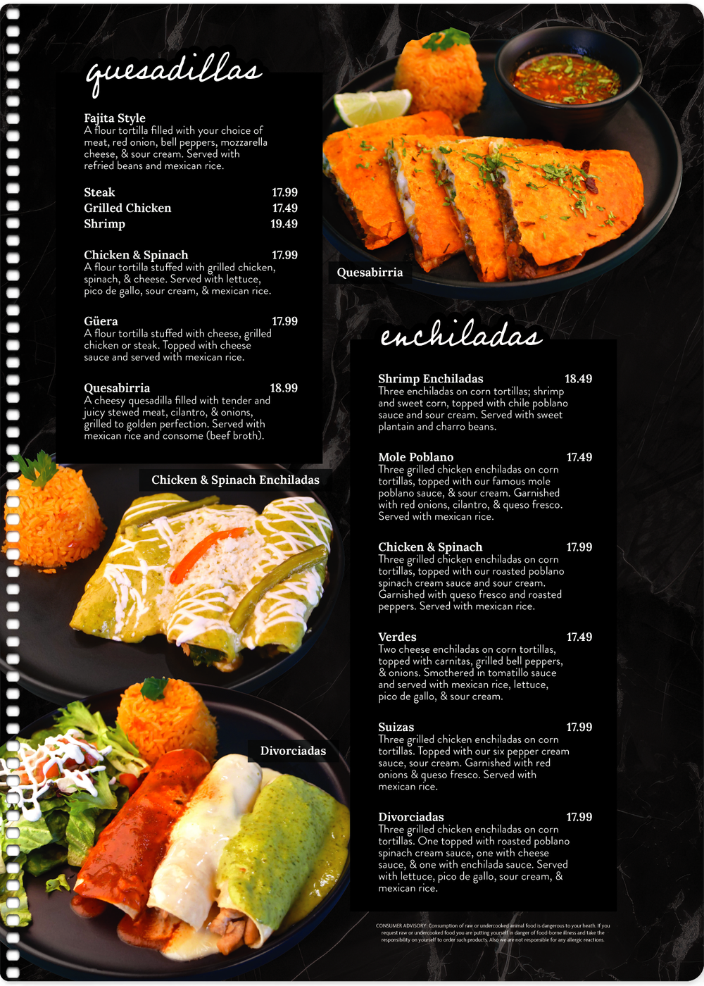 Menu-Luna | Modern Mexican